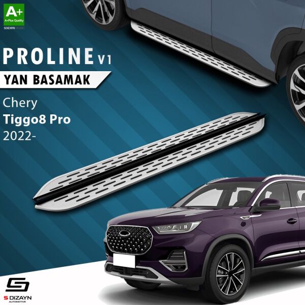 Chery Tiggo8 Pro OEM Still Pro V1 Aluminyum Yan Basamak 183 Cm 2022 Üzeri A+ Kalite