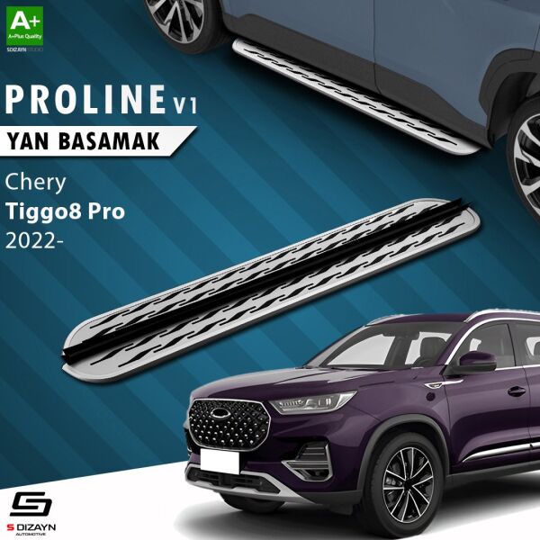 Chery Tiggo8 Pro OEM Still Pro V2 Aluminyum Yan Basamak 183 Cm 2022 Üzeri A+ Kalite