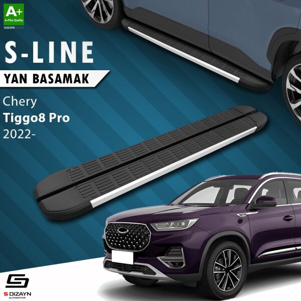 Chery Tiggo8 Pro S-Line Aluminyum Yan Basamak 183 Cm 2022 Üzeri A+ Kalite