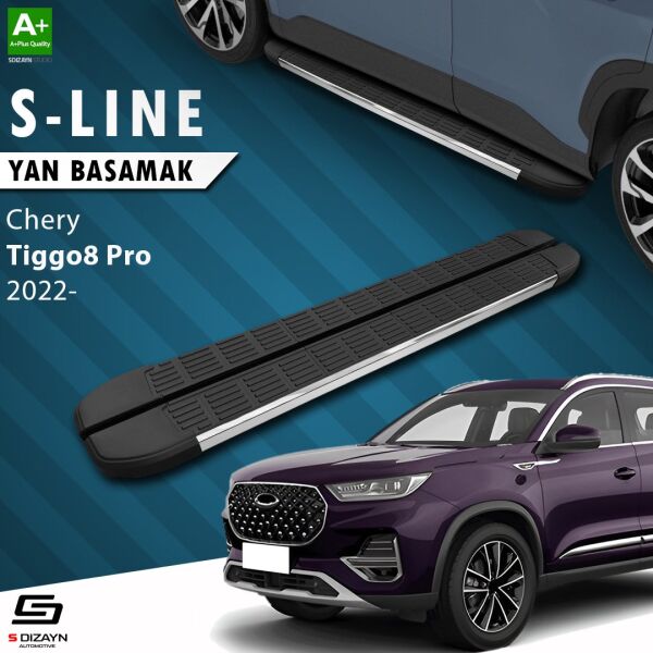 Chery Tiggo8 Pro S-Line Krom Yan Basamak 183 Cm 2022 Üzeri A+ Kalite