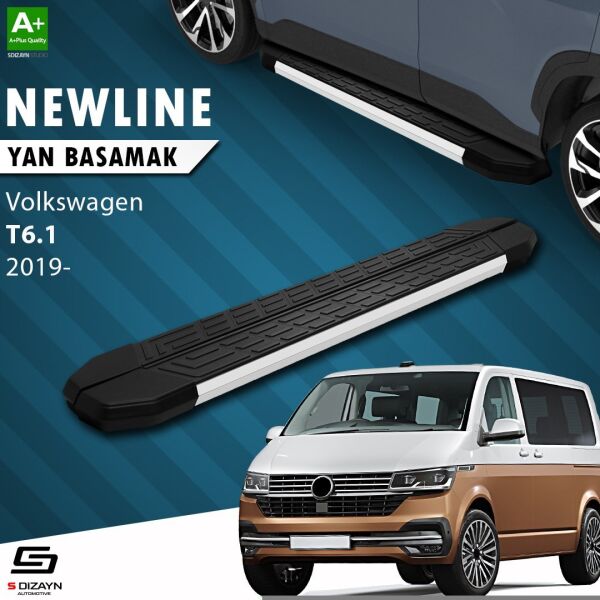 VW Transporter T6.1 Uzun Şase NewLine Aluminyum Yan Basamak 253 Cm 2019 Üzeri A+ Kalite