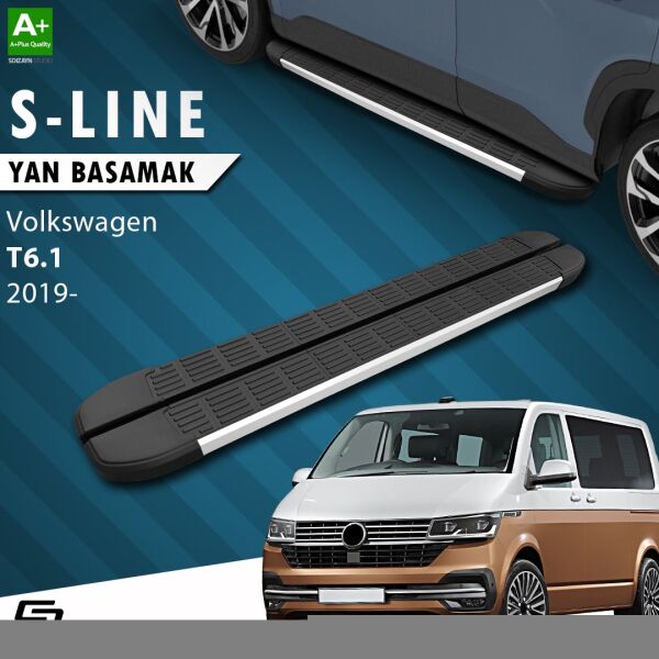 VW Transporter T6.1 Uzun Şase S-Line Aluminyum Yan Basamak 253 Cm 2019 Üzeri A+ Kalite