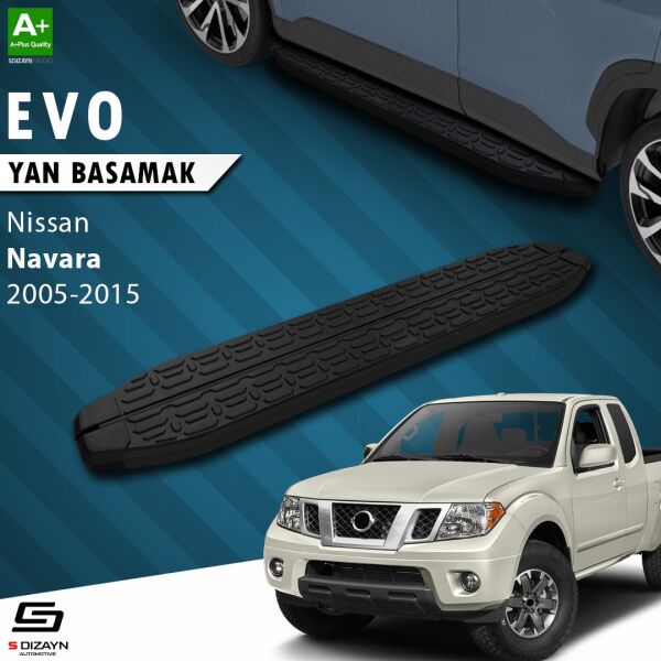 Nissan Navara 2 Evo Siyah Yan Basamak 203 Cm 2005-2015 A+ Kalite