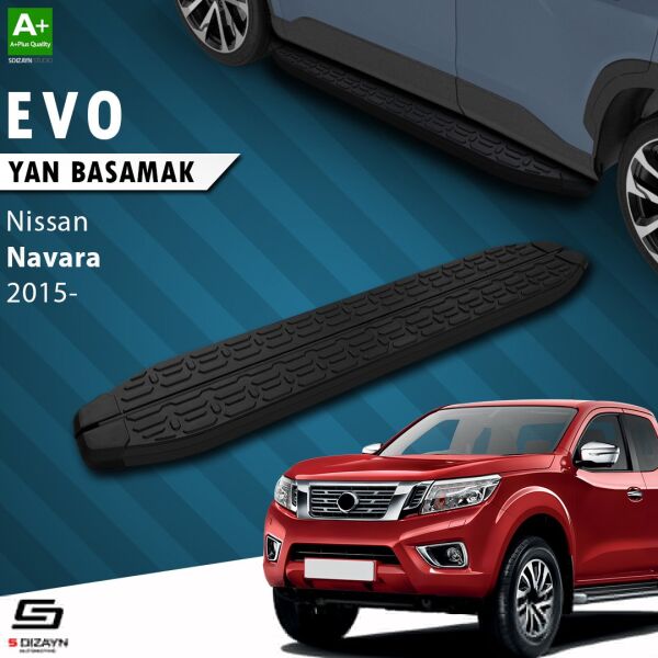 Nissan Navara 3 Evo Siyah Yan Basamak 203 Cm 2015 Üzeri A+ Kalite
