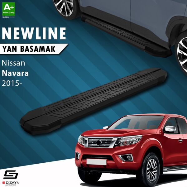 Nissan Navara 3 NewLine Siyah Yan Basamak 203 Cm 2015 Üzeri A+ Kalite