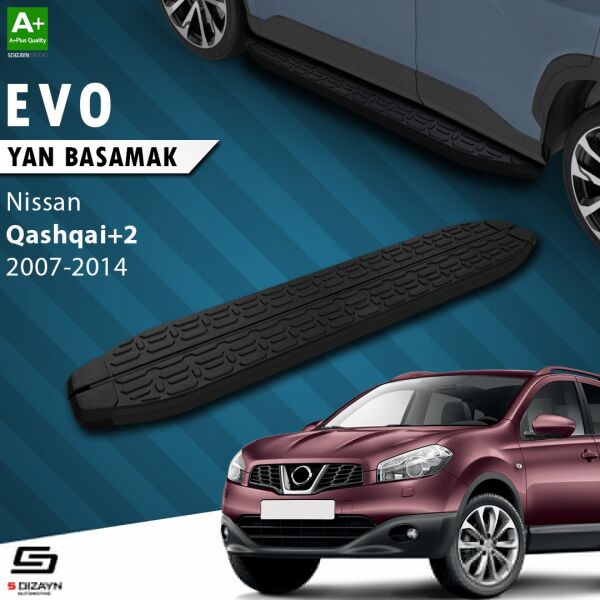 Nissan Qashqai +2 Evo Siyah Yan Basamak 183 Cm 2007-2014 A+ Kalite