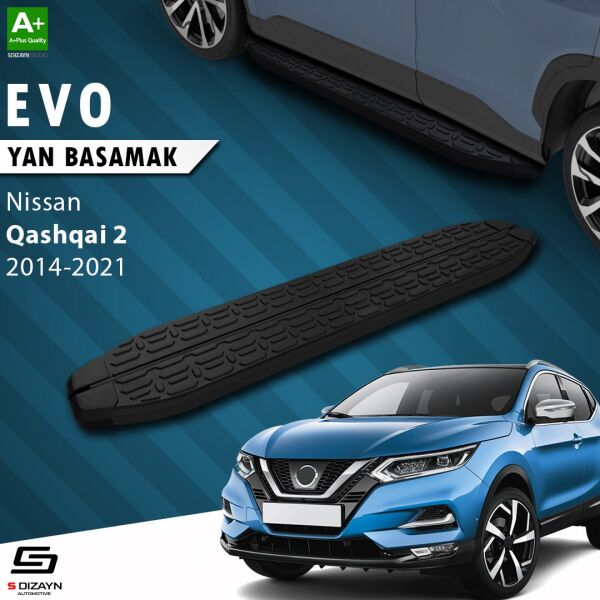 Nissan Qashqai 2 Evo Siyah Yan Basamak 173 Cm 2014-2021 A+ Kalite