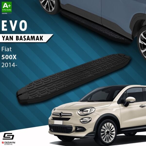 Fiat 500X Evo Siyah Yan Basamak 173 Cm 2014 Üzeri A+ Kalite