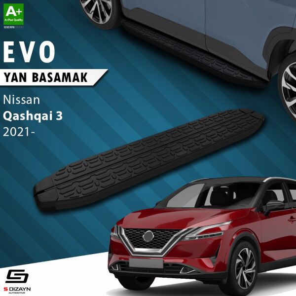 Nissan Qashqai 3 Evo Siyah Yan Basamak 173 Cm 2021 Üzeri A+ Kalite