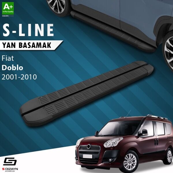 Fiat Doblo Uzun Şase S-Line Siyah Yan Basamak 223 Cm 2001-2010 A+ Kalite