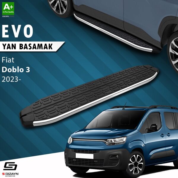 Fiat Doblo 3 Uzun Şase Evo Krom Yan Basamak 213 Cm 2023 Üzeri A+ Kalite