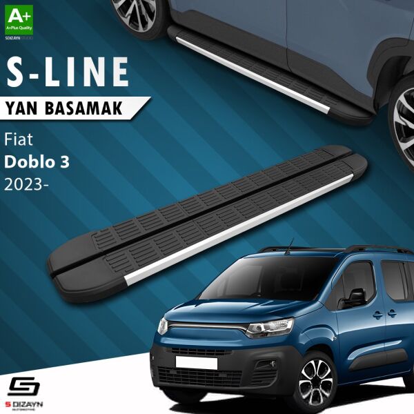 Fiat Doblo 3 Uzun Şase S-Line Aluminyum Yan Basamak 213 Cm 2023 Üzeri A+ Kalite