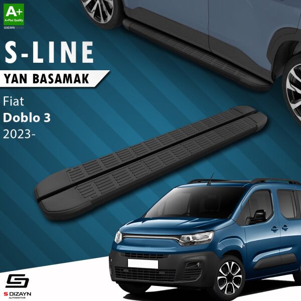 Fiat Doblo 3 S-Line Siyah Yan Basamak 203 Cm 2023 Üzeri A+ Kalite