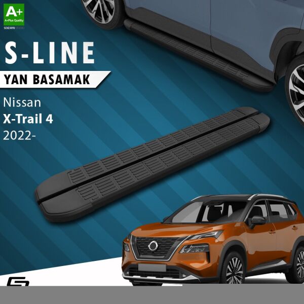 Nissan X-Trail T33 S-Line Siyah Yan Basamak 183 Cm 2022 Üzeri A+ Kalite