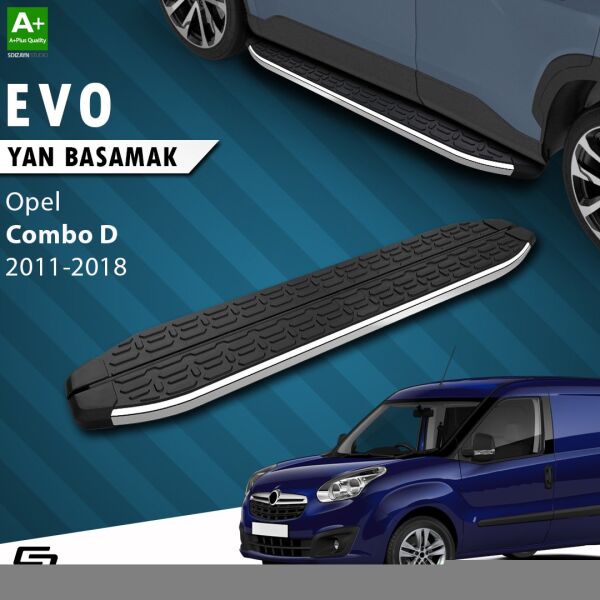 Opel Combo D Uzun Şase Evo Krom Yan Basamak 223 Cm 2011-2018 A+ Kalite