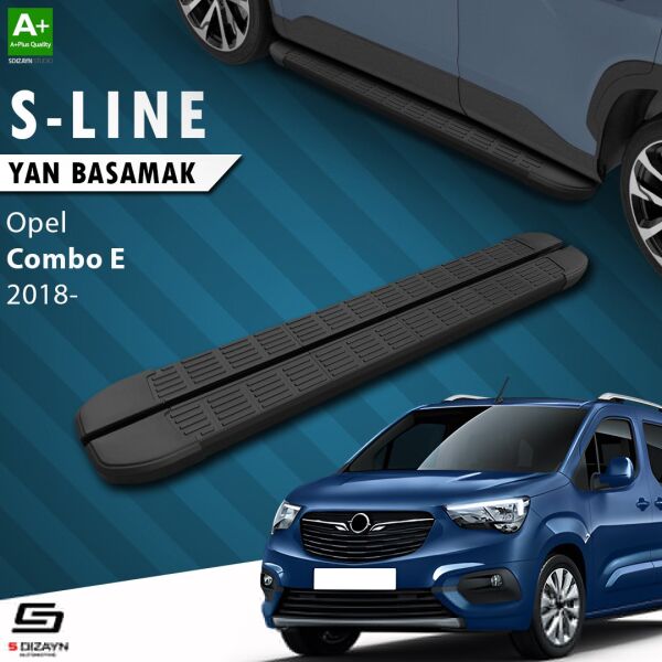 Opel Combo E Uzun Şase S-Line Siyah Yan Basamak 213 Cm 2018 Üzeri A+ Kalite