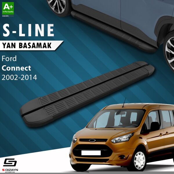 Ford Connect Uzun Şase S-Line Siyah Yan Basamak 203 Cm 2002-2014 A+ Kalite