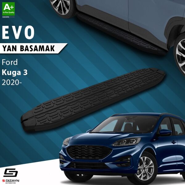 Ford Kuga 3 Evo Siyah Yan Basamak 183 Cm 2020 Üzeri A+ Kalite