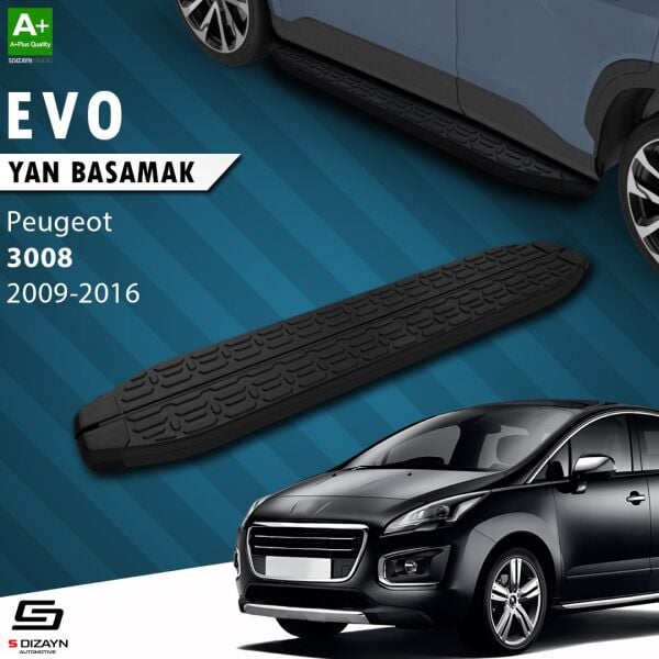 Peugeot 3008 Evo Siyah Yan Basamak 183 Cm 2009-2016 A+ Kalite