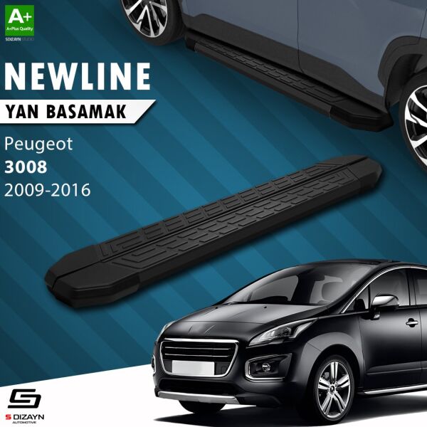 Peugeot 3008 NewLine Siyah Yan Basamak 183 Cm 2009-2016 A+ Kalite