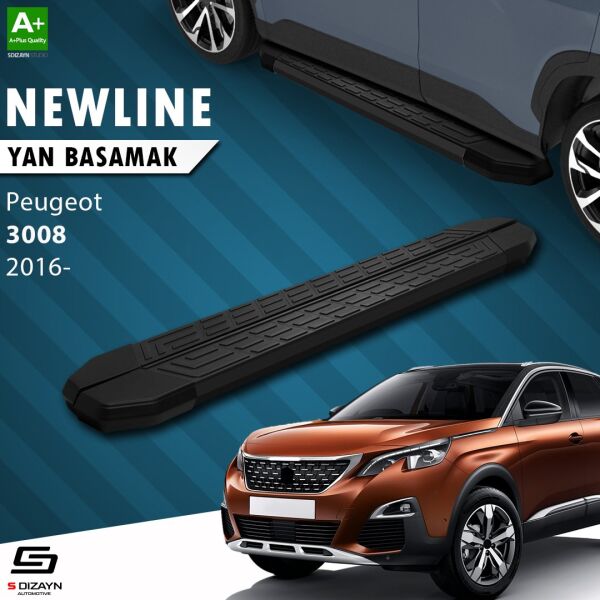 Peugeot 3008 2 NewLine Siyah Yan Basamak 183 Cm 2016-2023 A+ Kalite