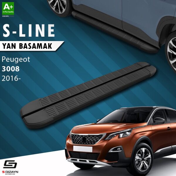 Peugeot 3008 2 S-Line Siyah Yan Basamak 183 Cm 2016-2023 A+ Kalite