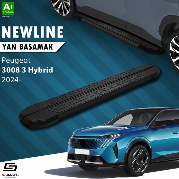 Peugeot 3008 3 Hybrid NewLine Siyah Yan Basamak 183 Cm 2024 Üzeri A+ Kalite