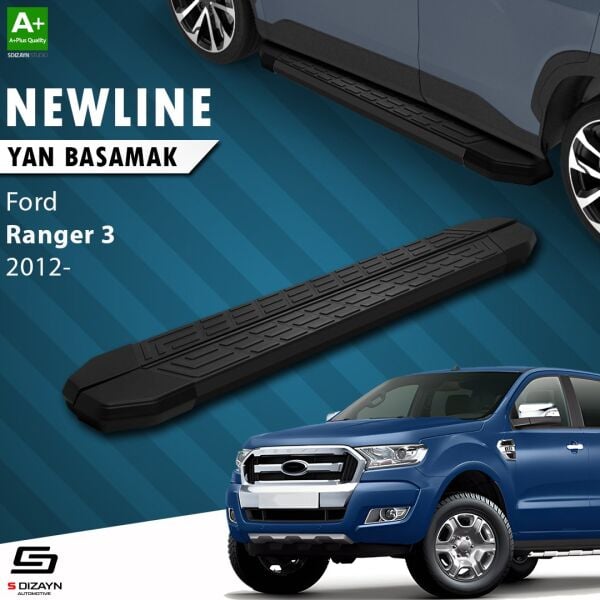 Ford Ranger 3 NewLine Siyah Yan Basamak 203 Cm 2012-2022 A+ Kalite