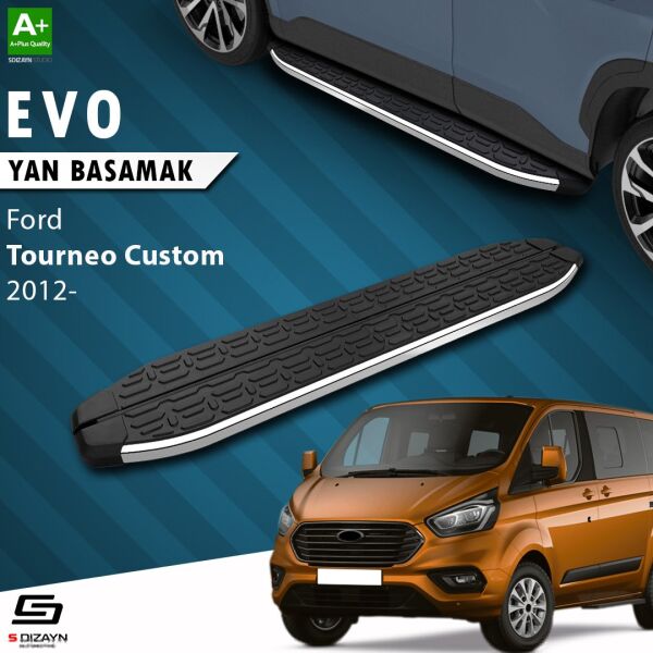 Ford Tourneo Custom Kısa Şase Evo Krom Yan Basamak 203 Cm 2012-2023 A+ Kalite