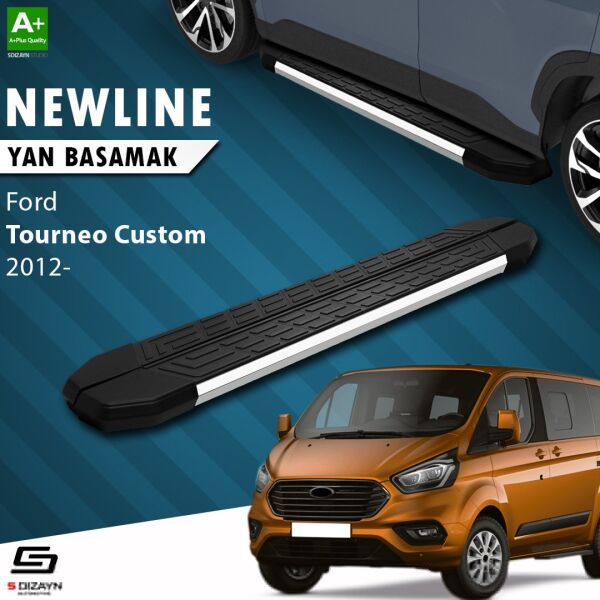 Ford Tourneo Custom Uzun Şase NewLine Krom Yan Basamak 243 Cm 2012-2023 A+ Kalite