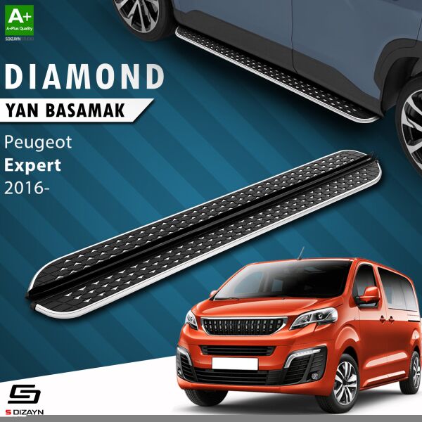 Peugeot Expert 3 Kısa Şase Diamond Krom Yan Basamak 213 Cm 2016 Üzeri A+ Kalite