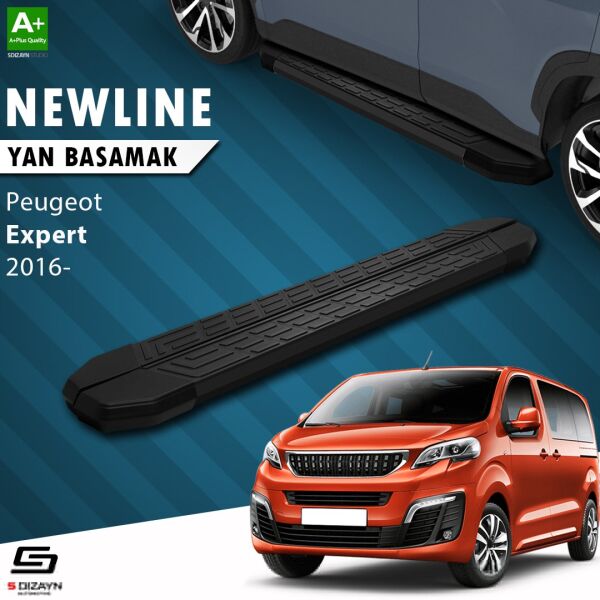 Peugeot Expert 3 Uzun Şase NewLine Siyah Yan Basamak 243 Cm 2016 Üzeri A+ Kalite