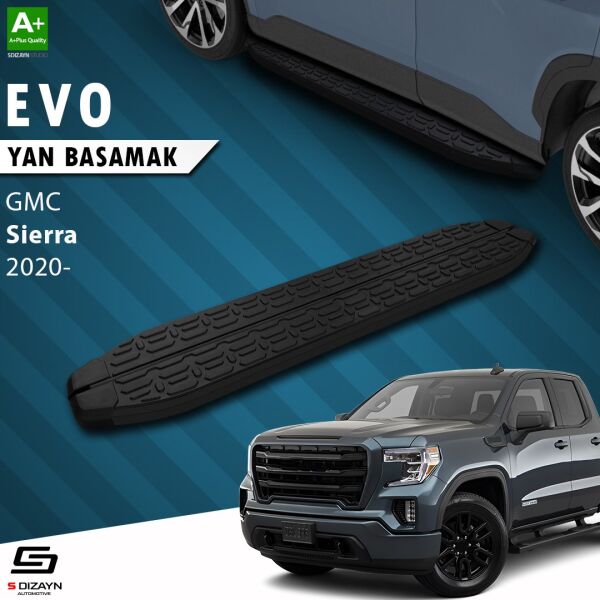 GMC Sierra 5 Uzun Şase Evo Siyah Yan Basamak 253 Cm 2020 Üzeri A+ Kalite