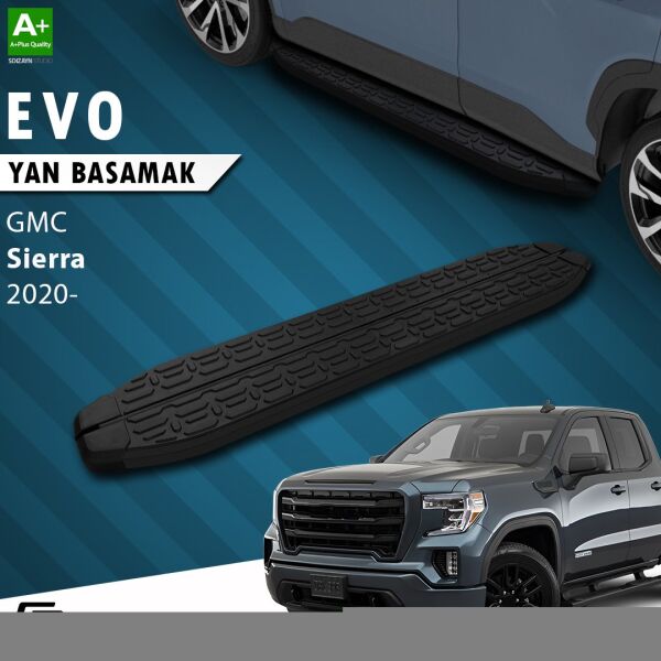 GMC Sierra 5 Evo Siyah Yan Basamak 213 Cm 2020 Üzeri A+ Kalite