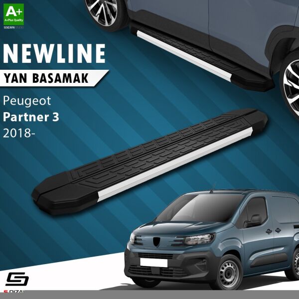 Peugeot Partner 3 NewLine Aluminyum Yan Basamak 203 Cm 2018 Üzeri A+ Kalite