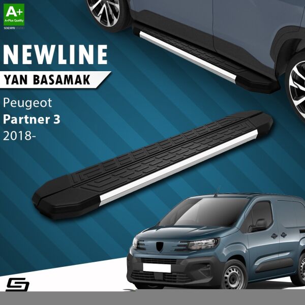 Peugeot Partner 3 NewLine Krom Yan Basamak 203 Cm 2018 Üzeri A+ Kalite