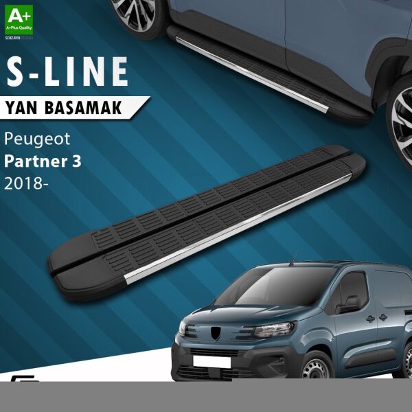 Peugeot Partner 3 S-Line Krom Yan Basamak 203 Cm 2018 Üzeri A+ Kalite