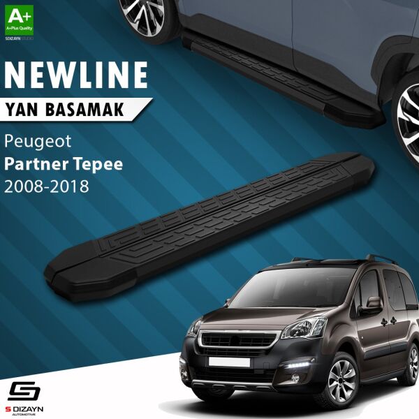 Peugeot Partner 2 Tepee NewLine Siyah Yan Basamak 193 Cm 2008-2018 A+ Kalite