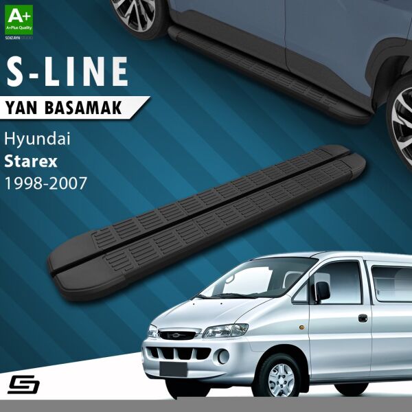 Hyundai H-1 Starex Uzun Şase S-Line Siyah Yan Basamak 213 Cm 1998-2007 A+ Kalite