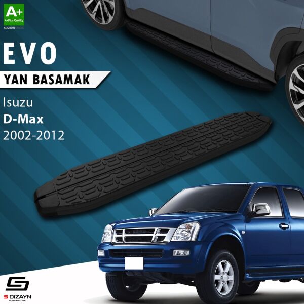 Isuzu D-Max Evo Siyah Yan Basamak 203 Cm 2002-2012 A+ Kalite