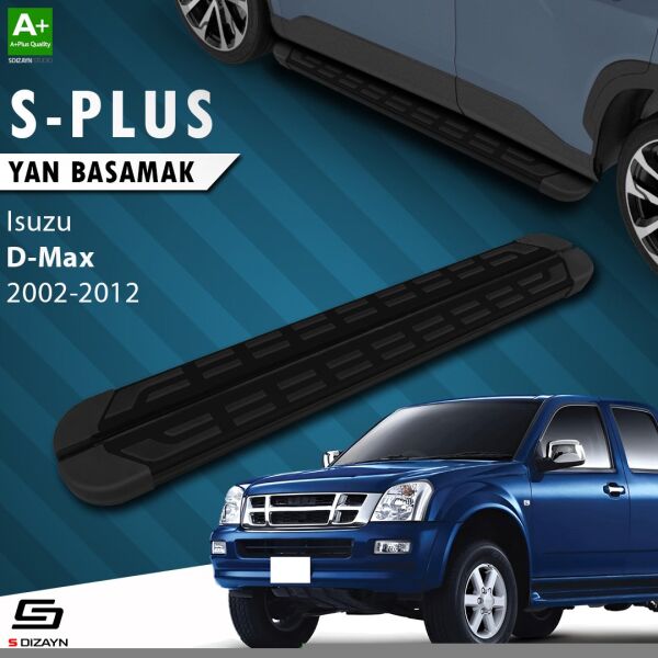 Isuzu D-Max S-Plus Siyah Yan Basamak 203 Cm 2002-2012 A+ Kalite