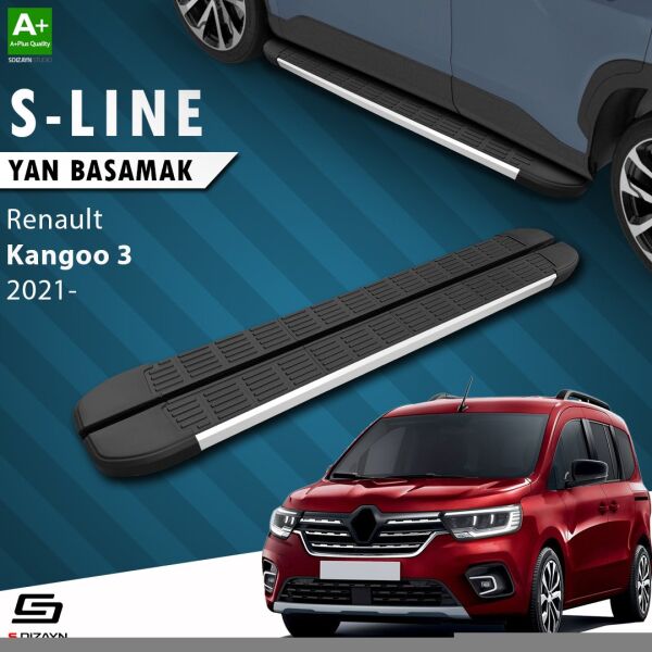 Renault Kangoo 3 Uzun Şase S-Line Aluminyum Yan Basamak 223 Cm 2021 Üzeri A+ Kalite